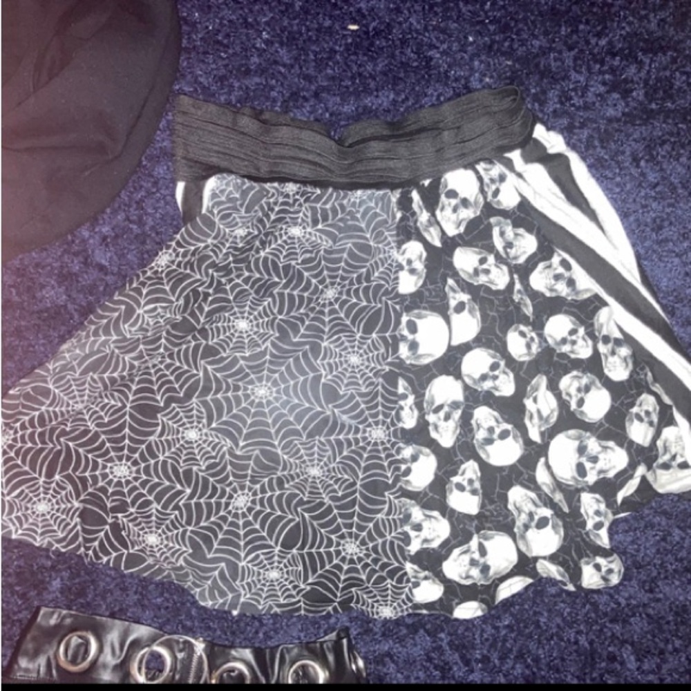 Handmade one of a kind goth skirt size small